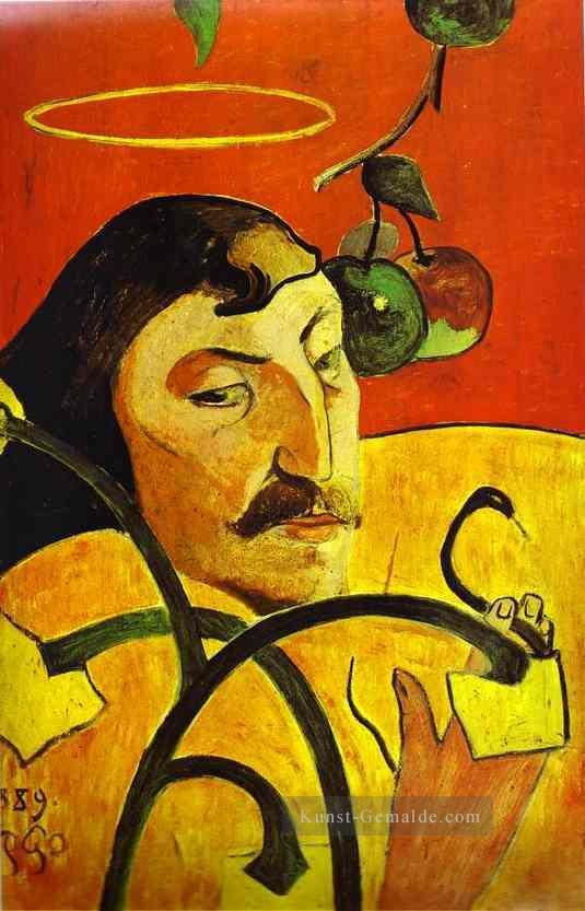 Karikatur Selbst Porträt Beitrag Impressionismus Primitivismus Paul Gauguin Ölgemälde